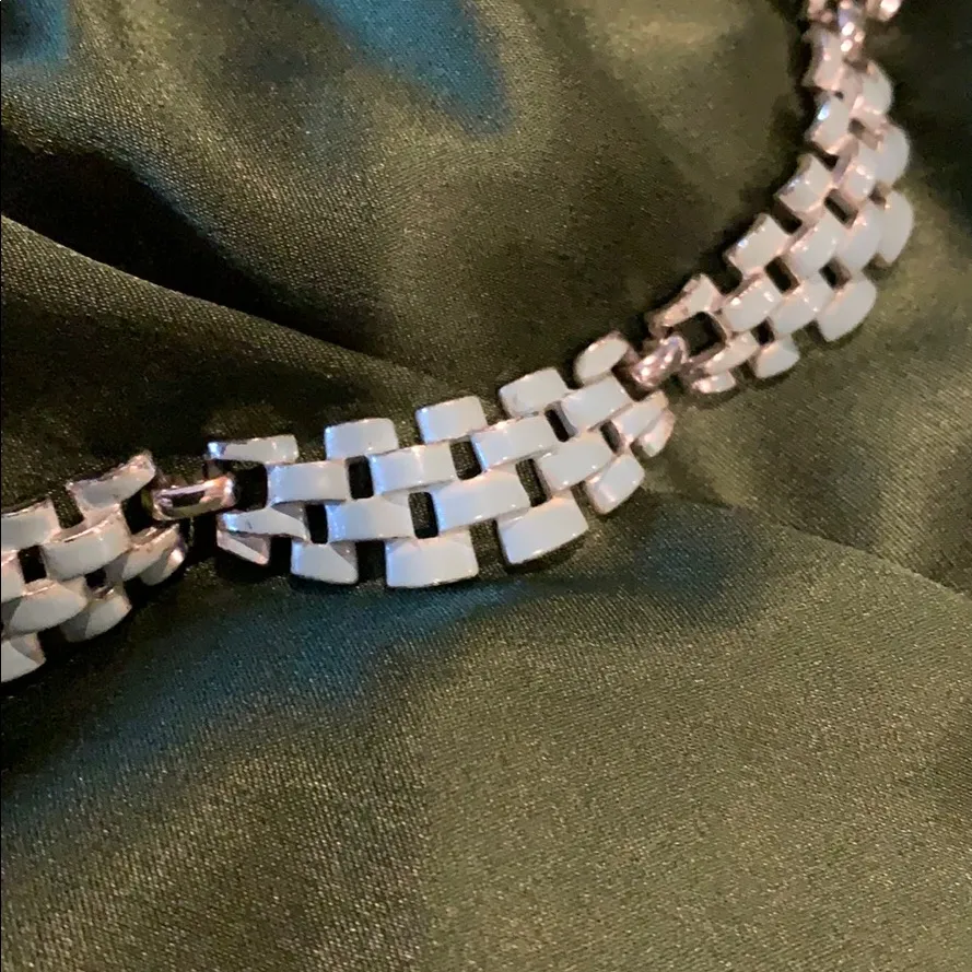 Vintage Coro Blue Enamel Collar - Image 2