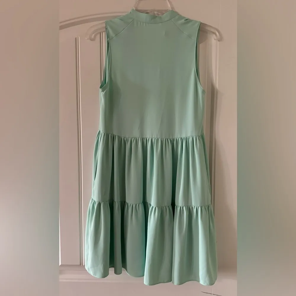 New York Mint Green Tiered Dress - Image 4