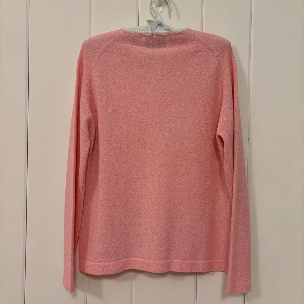 Vintage 1960s / 60s Mod Pink + Creme Cardigan by Talbotts Size undefined - Image 7