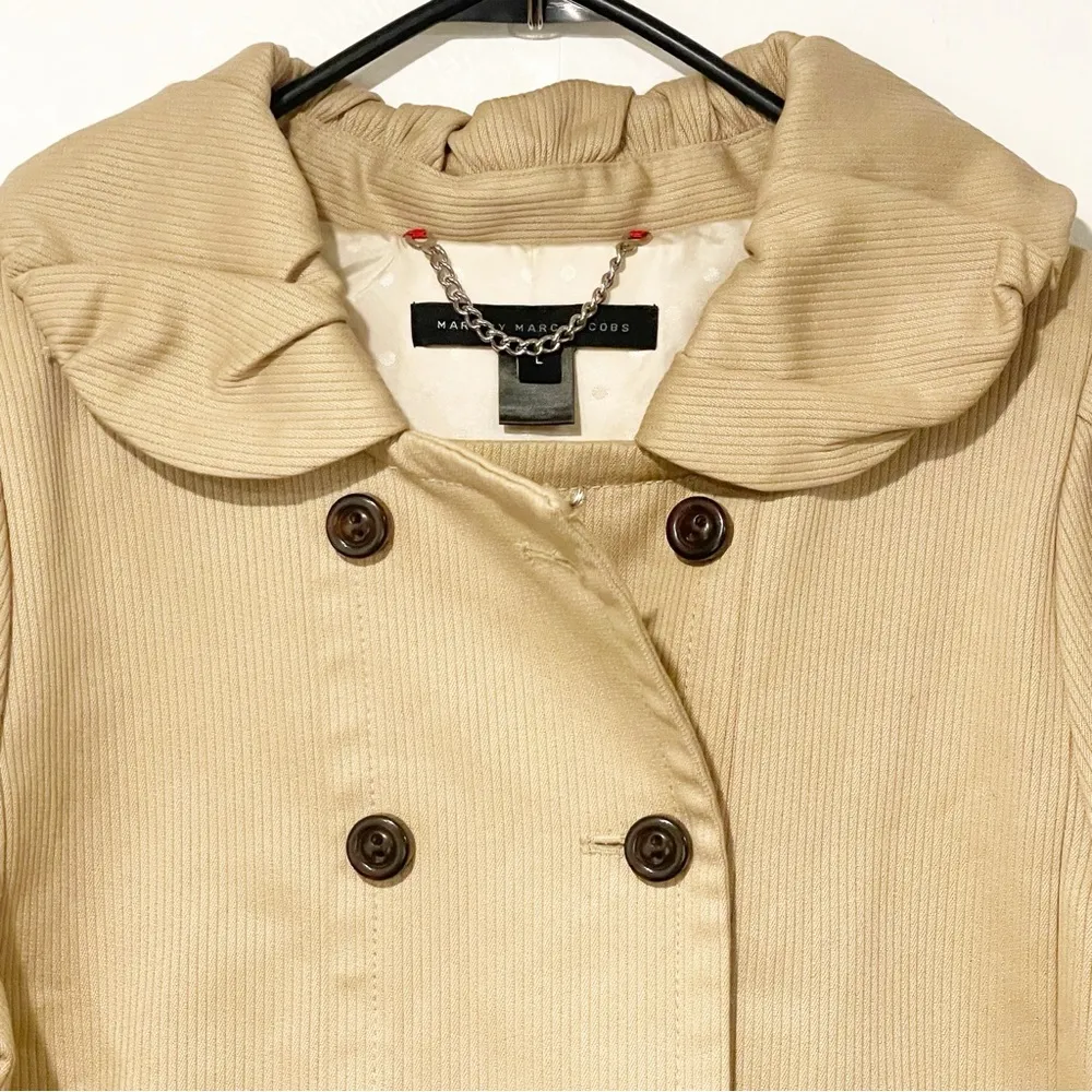 Marc by Marc Jacobs Size Large Tan Trench Full Button Lined Coat - Image 3