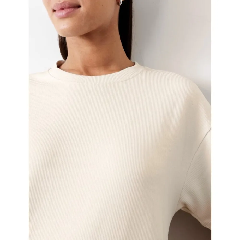 Athleta XL Seasoft Rib Tee Dress Bone X-Large Regular - Image 6