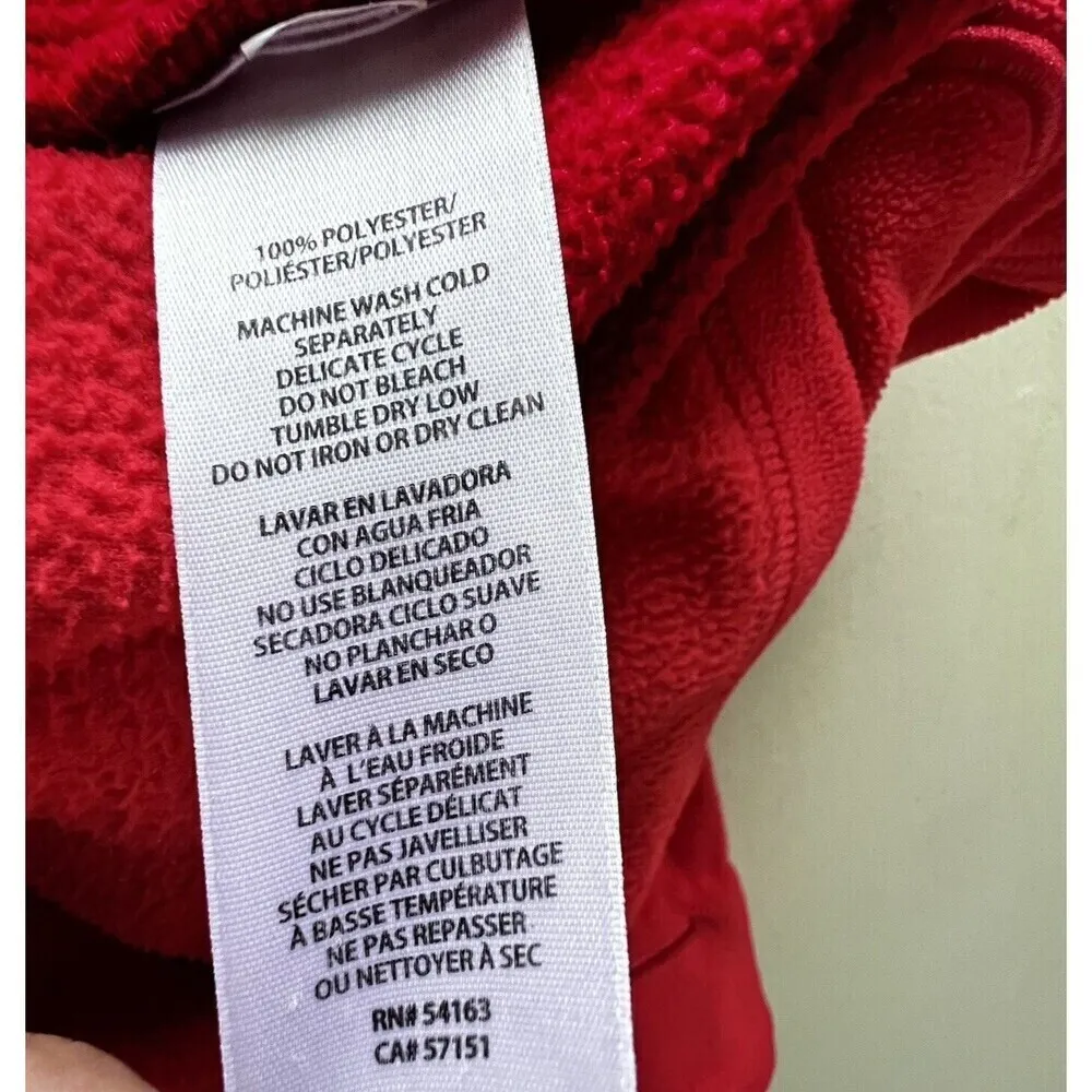 Calvin Klein Women  Full Zip Sweater Performance red Long Sleeve Pockets sz L - Image 8