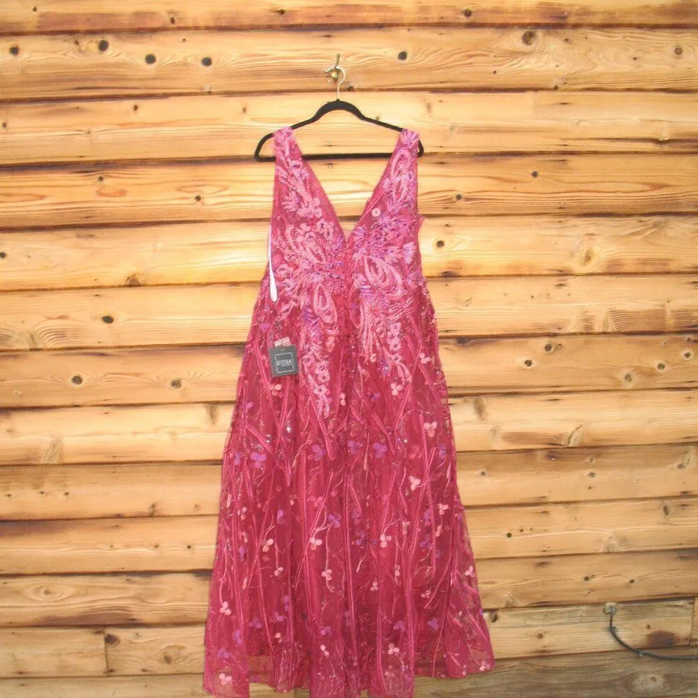 Mac Duggal 20265 Embroidered Sleeveless Plunge Neck A Line Gown - Image 11