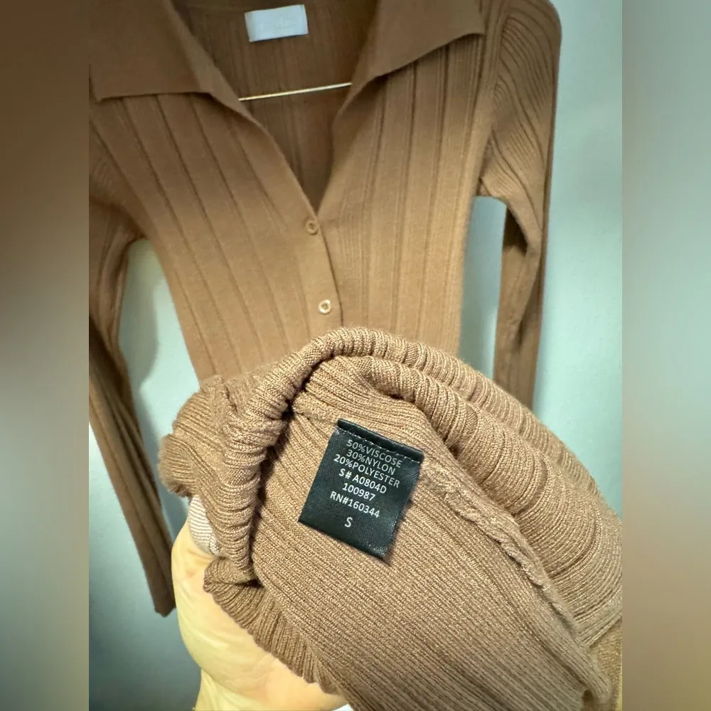 Isalis  Knit Button-down Sweater Dress - Image 6