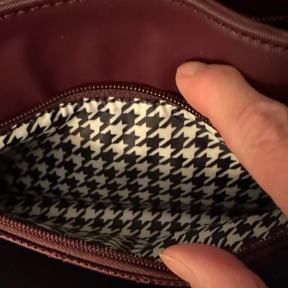 Lug Convertible Crossbody with Quilted Pattern in Wine Red (NWT) Brown - Image 6