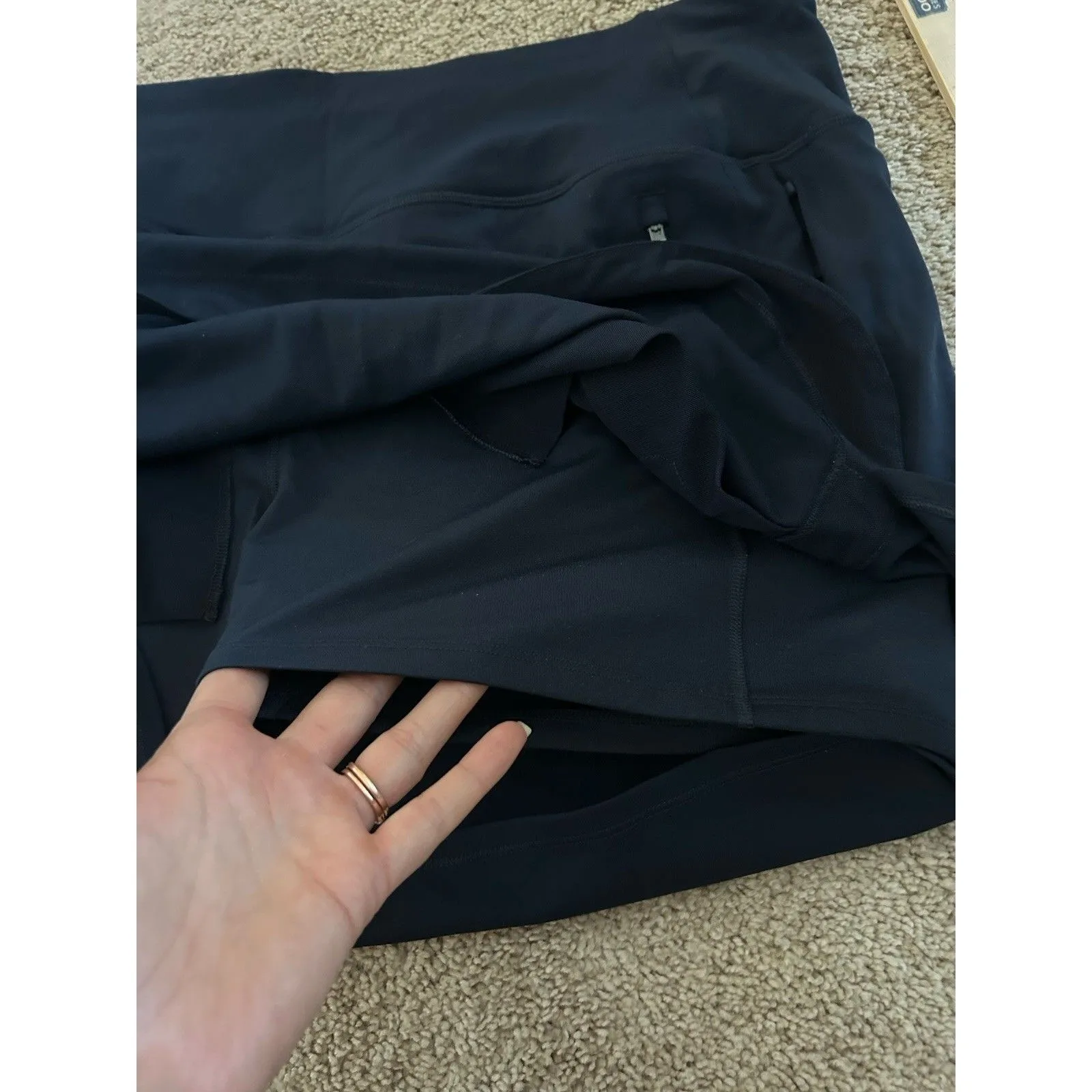 Athleta Fairway High Rise Navy Golf Skort Size Xl Tennis Preppy Athleisure 16” - Image 7