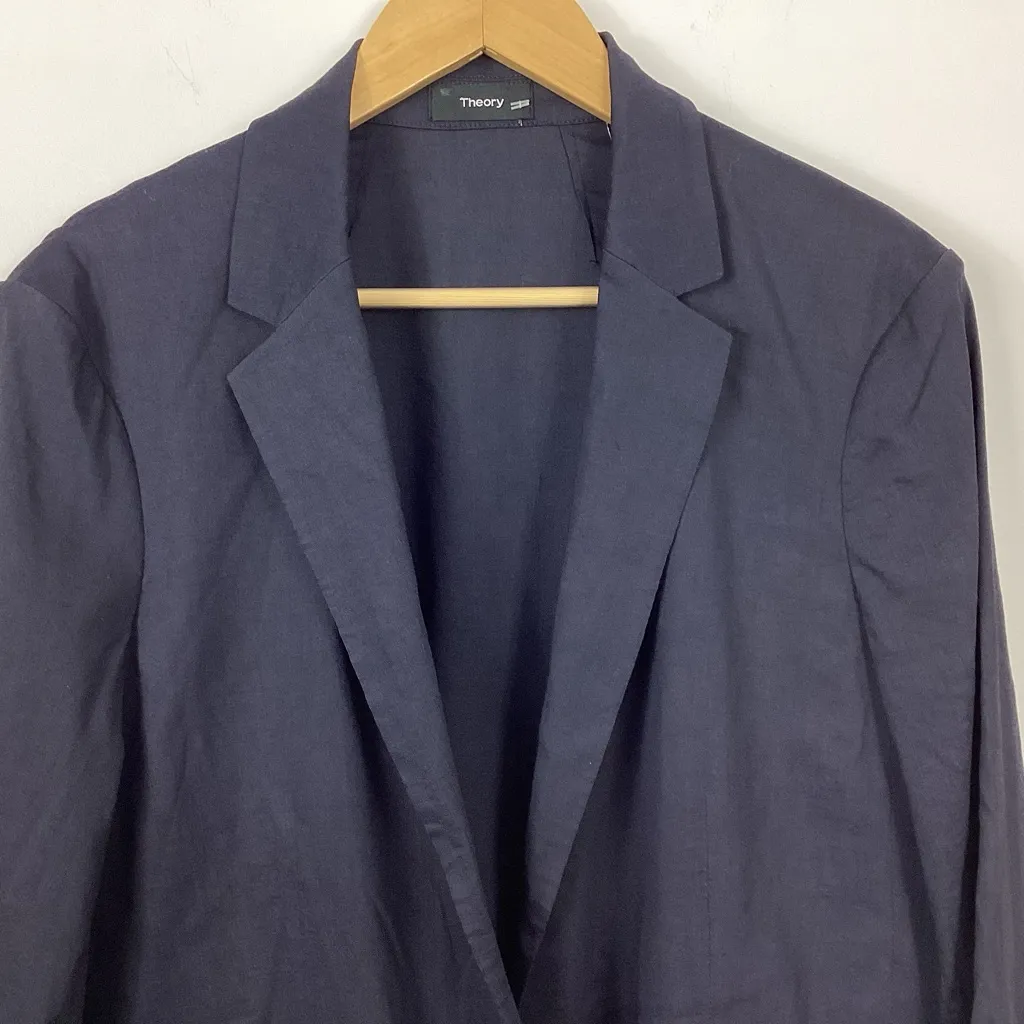 Theory Casual Blazer In Stretch Linen Size 8 - Image 2