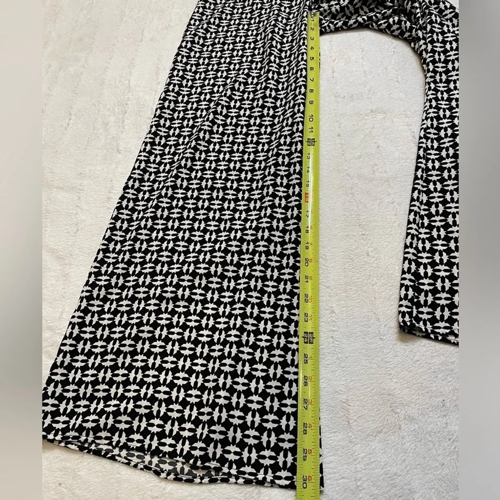 Bar III Black White Geometric Wide-Leg Palazzo Pants Retro Mod Boho Chic S - Image 8