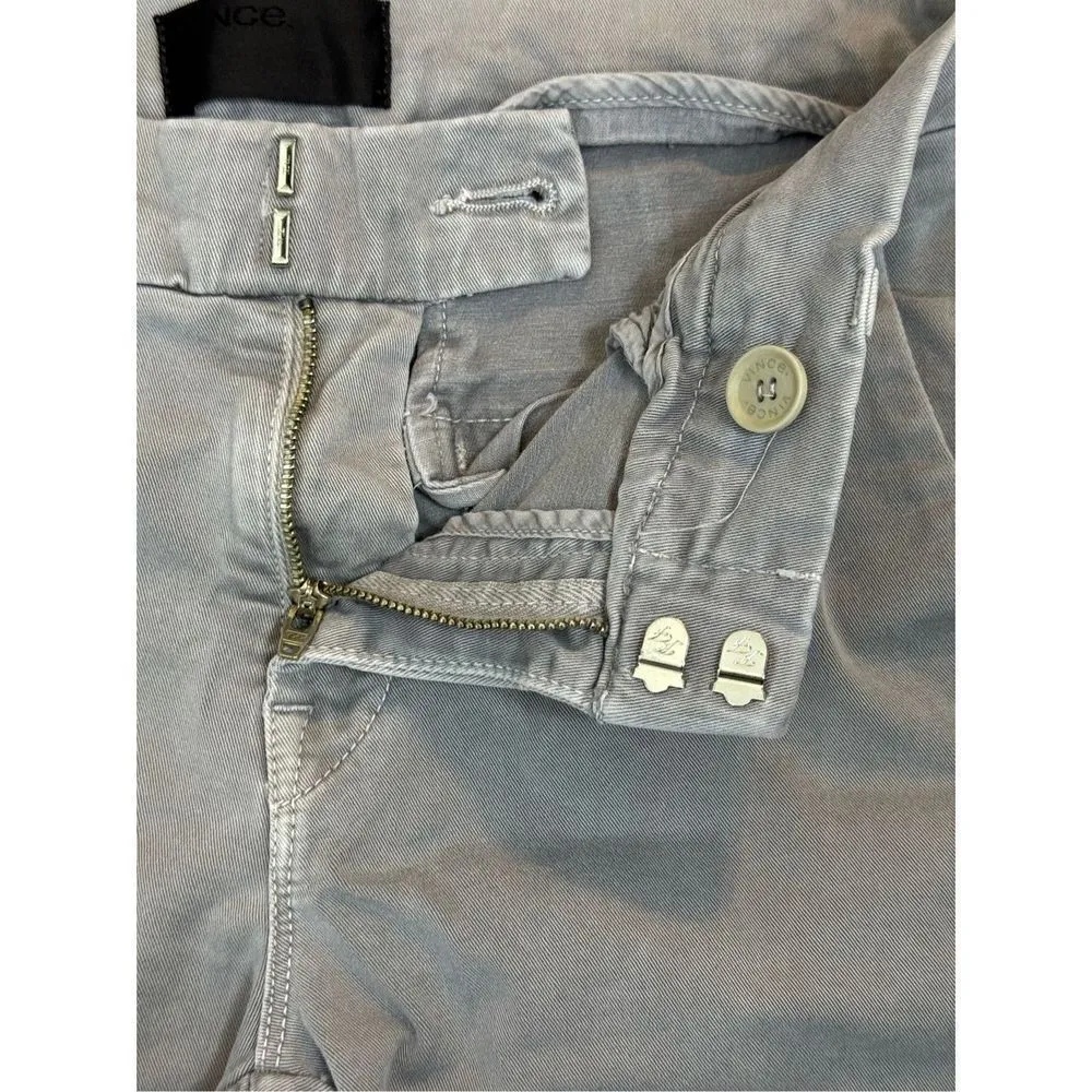 Vince Creased Chino Khaki Pants Sz 26 Gray Steel Slash Pockets Flaw - Image 4