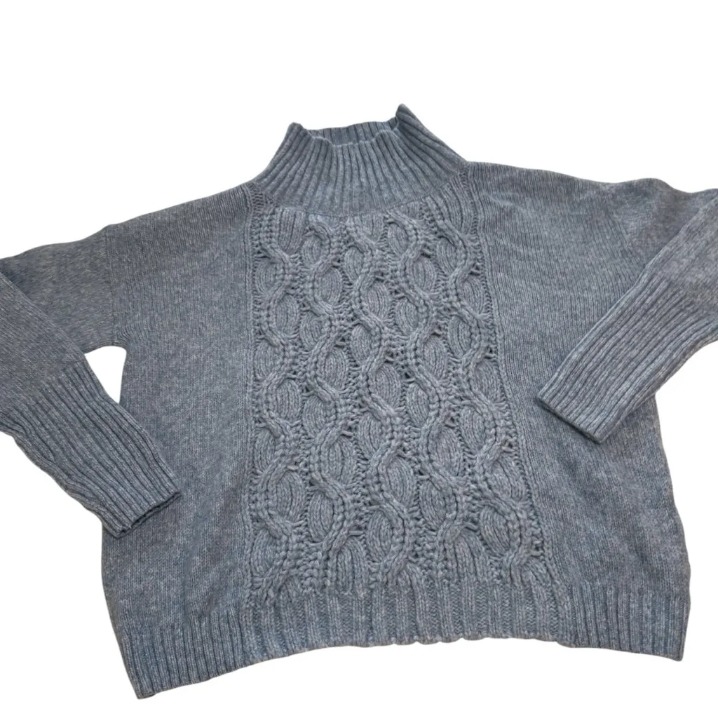 White House Black Market Light Blue Mock Neck Sweater - Image 3