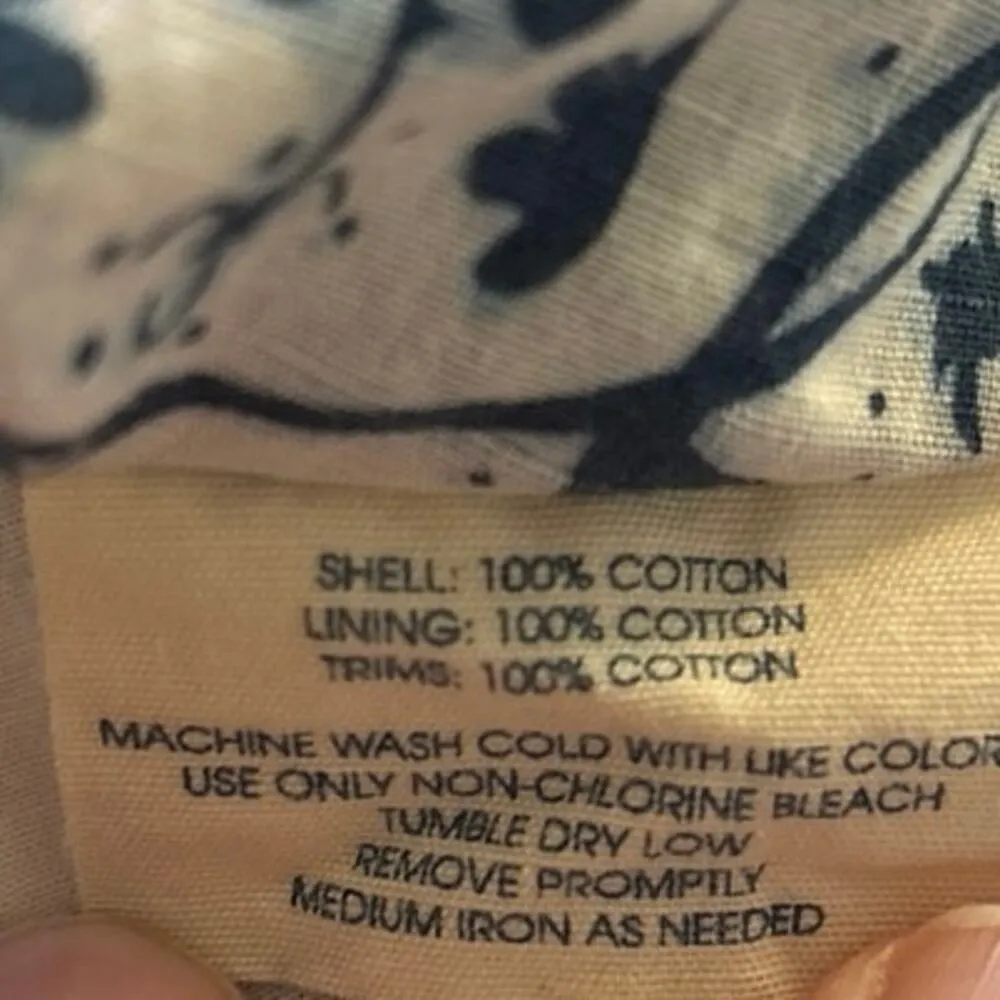 Edme & Esyllte Anthropologie Size 6 Talullah Wrap Skirt Boho Indie Cotton Blue - Image 3