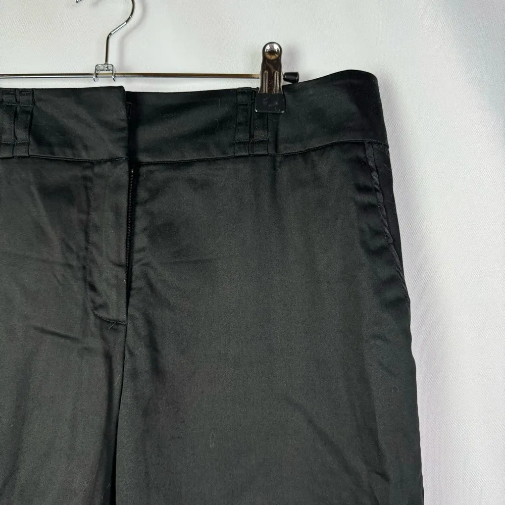 Willi Smith Black Mid Rise Cropped Straight Leg Dress Pants 6 - Image 3