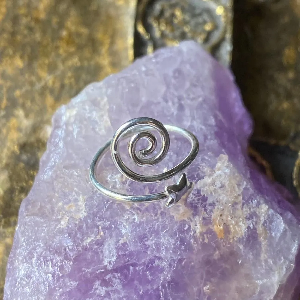 Sterling Silver Star Twirl Toe Ring Silver - Image 4