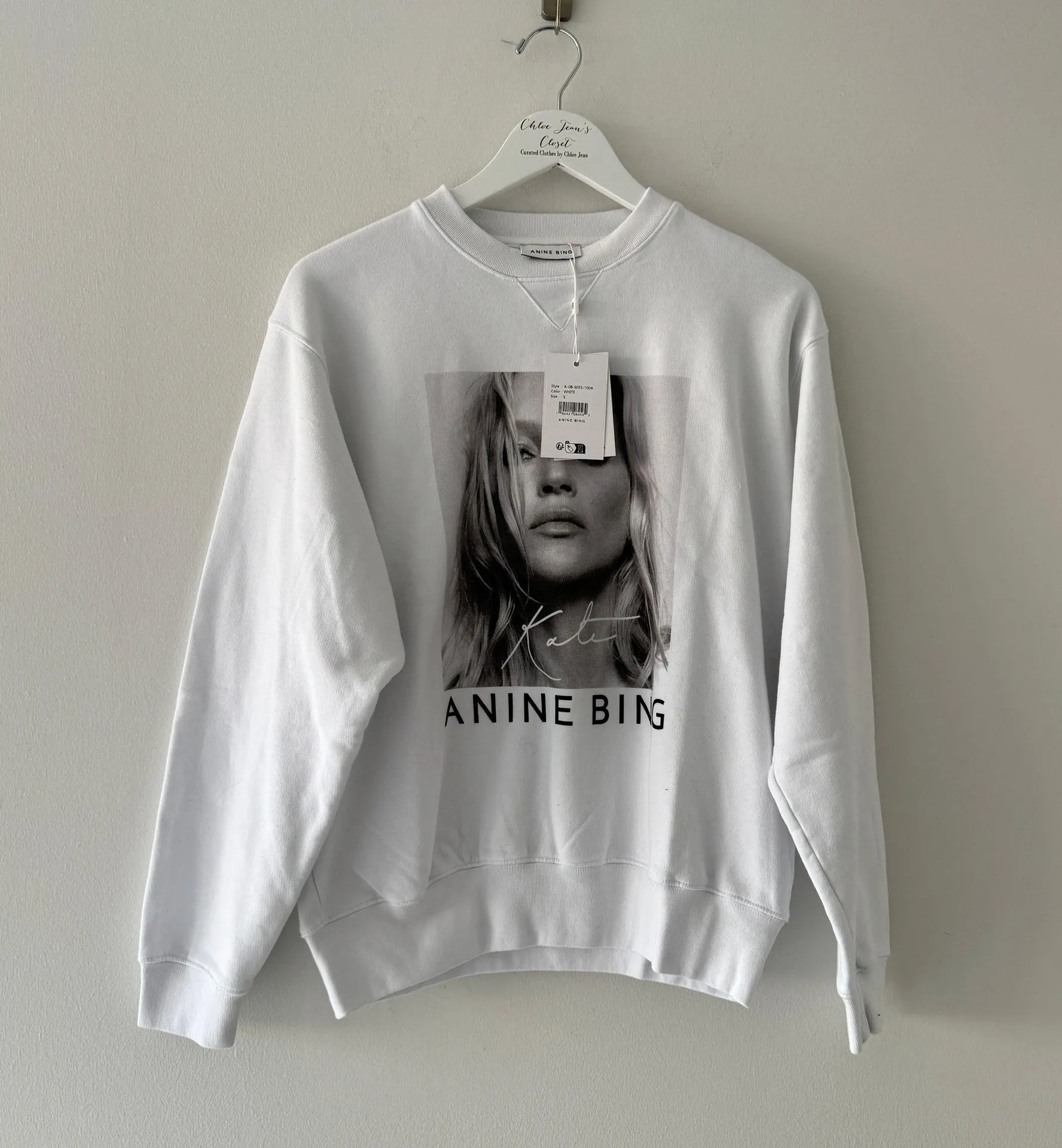 Kate Moss White Sweatshirt - Image 3