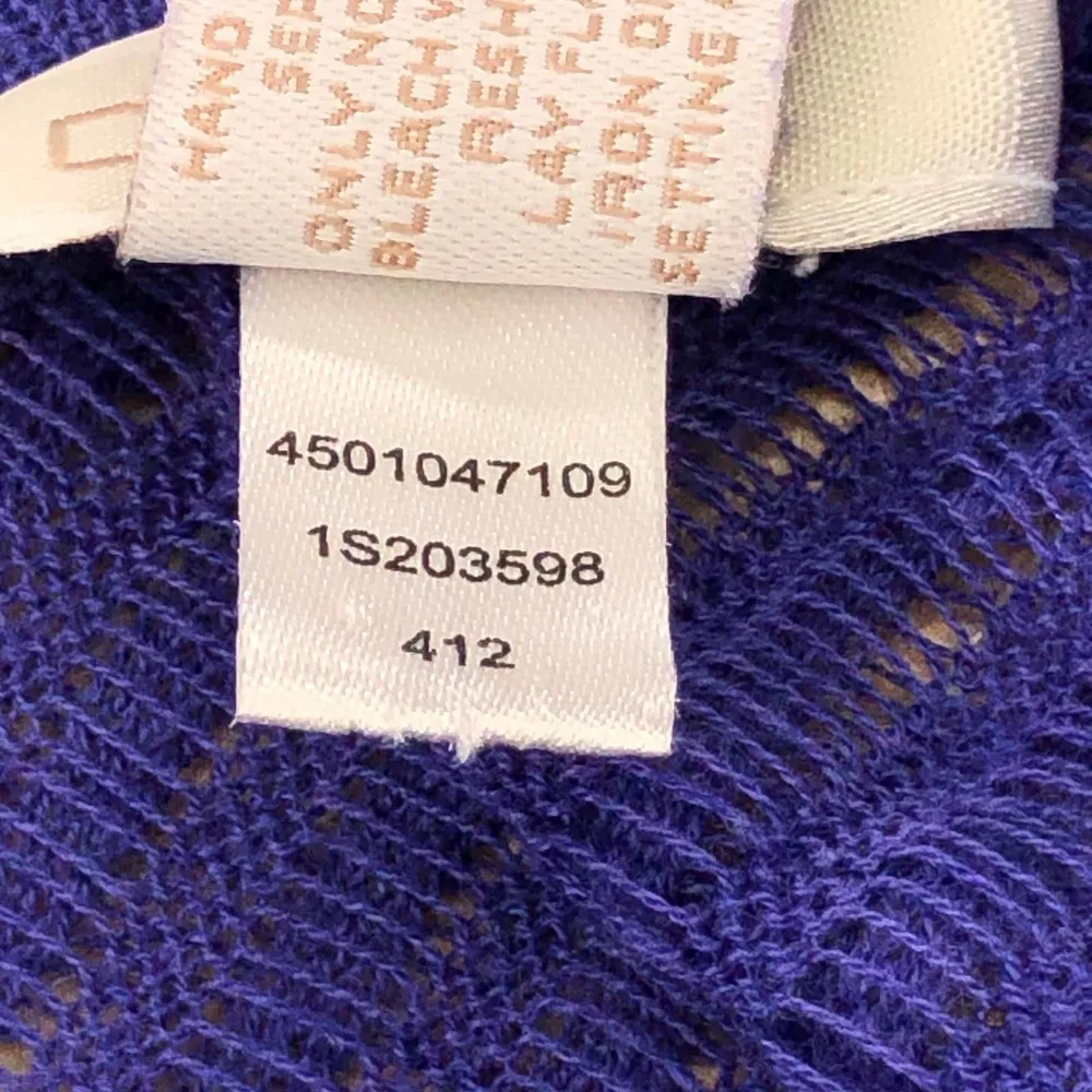 Chicos Womens Size 3 US 16 XL Open Front Sweater Purple Sheer Stripe High Low - Image 15