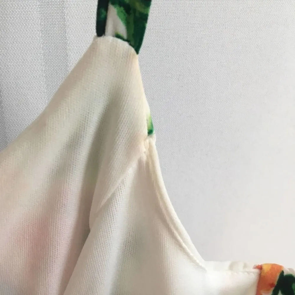 Charlotte Russe Sleeveless Spring Floral Mini Dress Small White Bridal Shower - Image 3