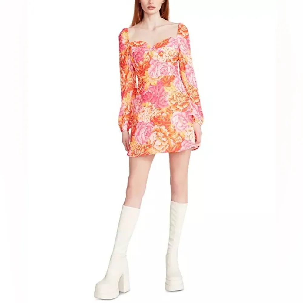 Steve Madden Women's Nicole Printed Sweetheart-Neck Mini Dress Size 4 - Image 5