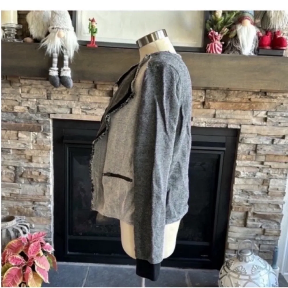 Caslon herringbone knit open front jacket - Image 4