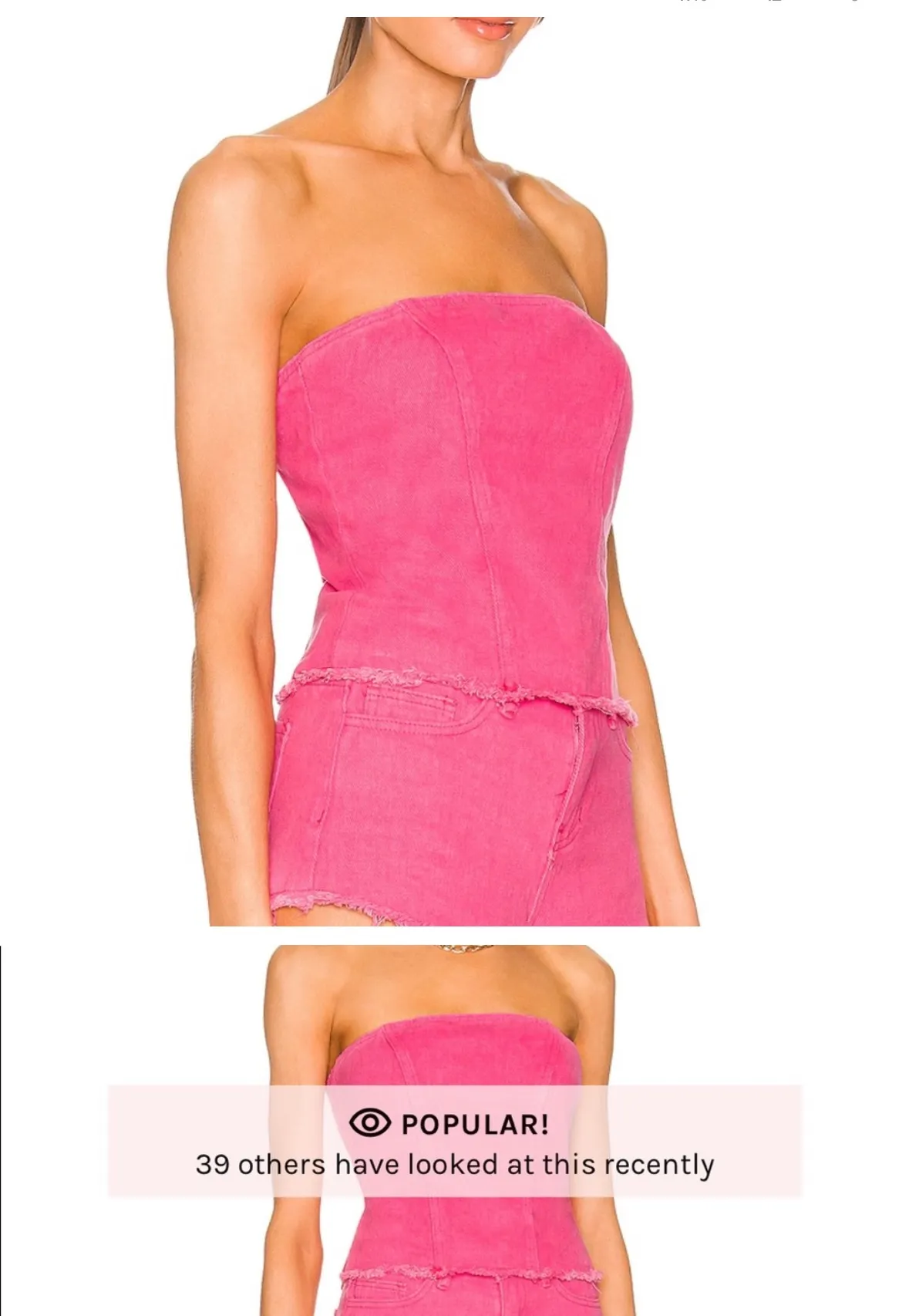 Strapless Denim Top - Image 2