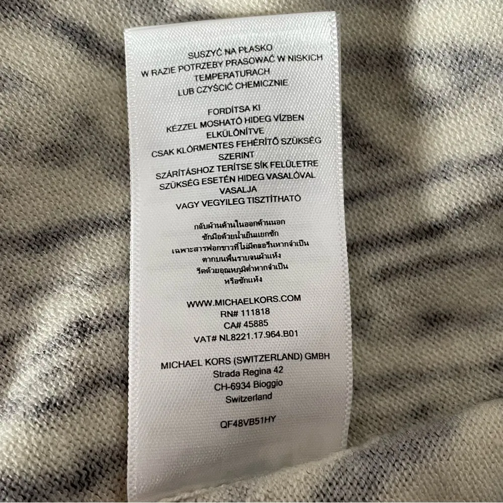 MICHAEL Michael Kors Animal Print Knit Dress Brown Tan Cream Size XSmall - Image 8