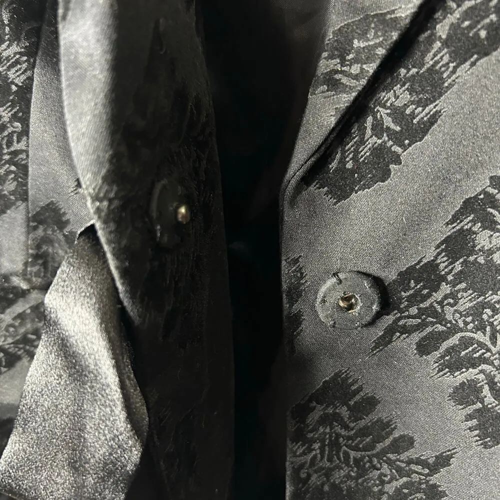 Apostrophe Blazer Womens 18W‎ Black Velvet Floral Career Professional Formal - Image 2