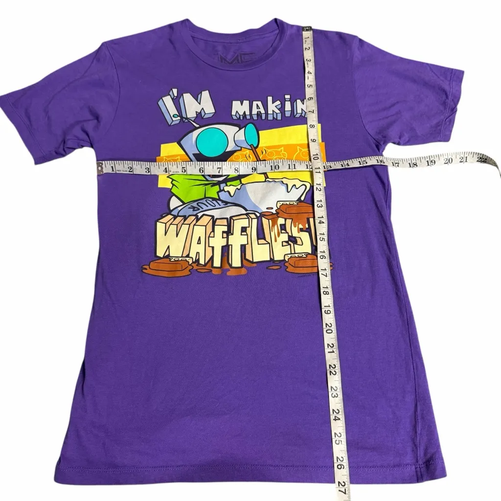 Mighty Fine Invader Zim Waffles T-Shirt Size Small - Image 2