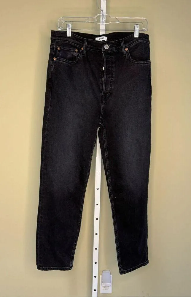 Re/DONE NWT 90s High Rise Ankle Crop in Washed Noir Size 30 - Image 3