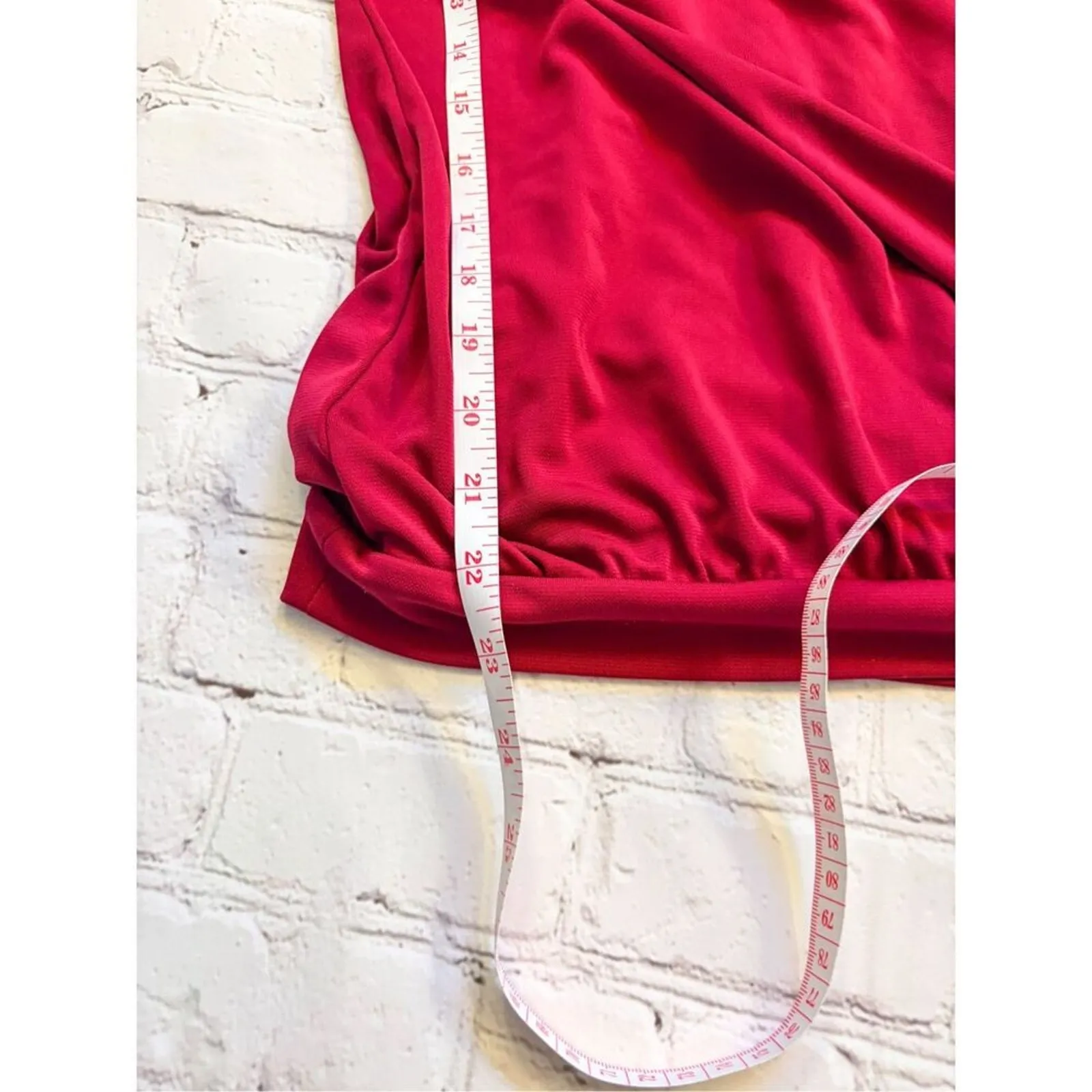 BCBGMaxAzria Women's Beaded Detail One Shoulder Going Out Top Dark Pink  Small - Image 9