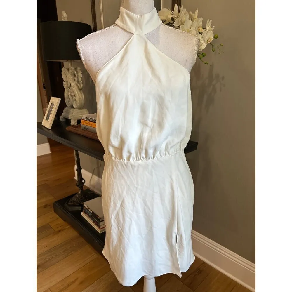 Amanda Uprichard Queens Mini Dress Ivory Womens Size Medium - Image 4