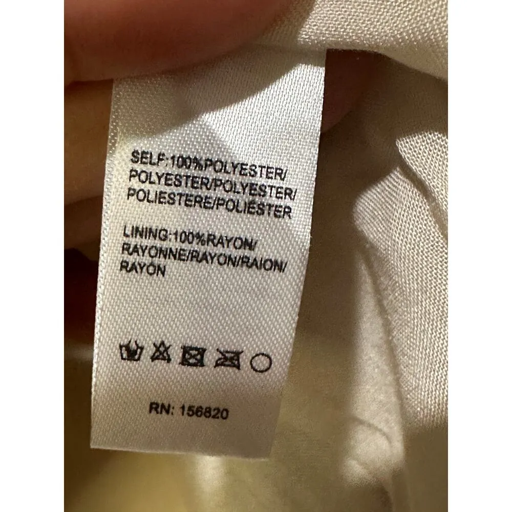 Allison New York Jules Blouse Cream Black Size Large NWT Ruffles Cuffs Lace Trim - Image 16