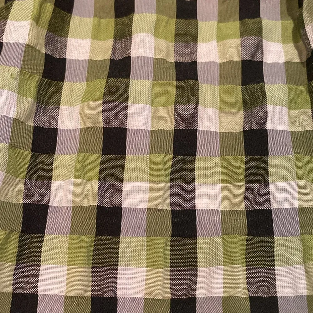 Daisy Street Faux Wrap Front Smock Dress Green Plaid Gingham Seer Sucker Size XS - Image 15