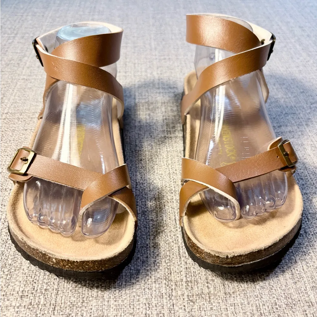 ♨️Birkenstock Yara Strappy Vegan Leather Sandals in Cognac Size 40 (9–9.5 US)🧡 - Image 2