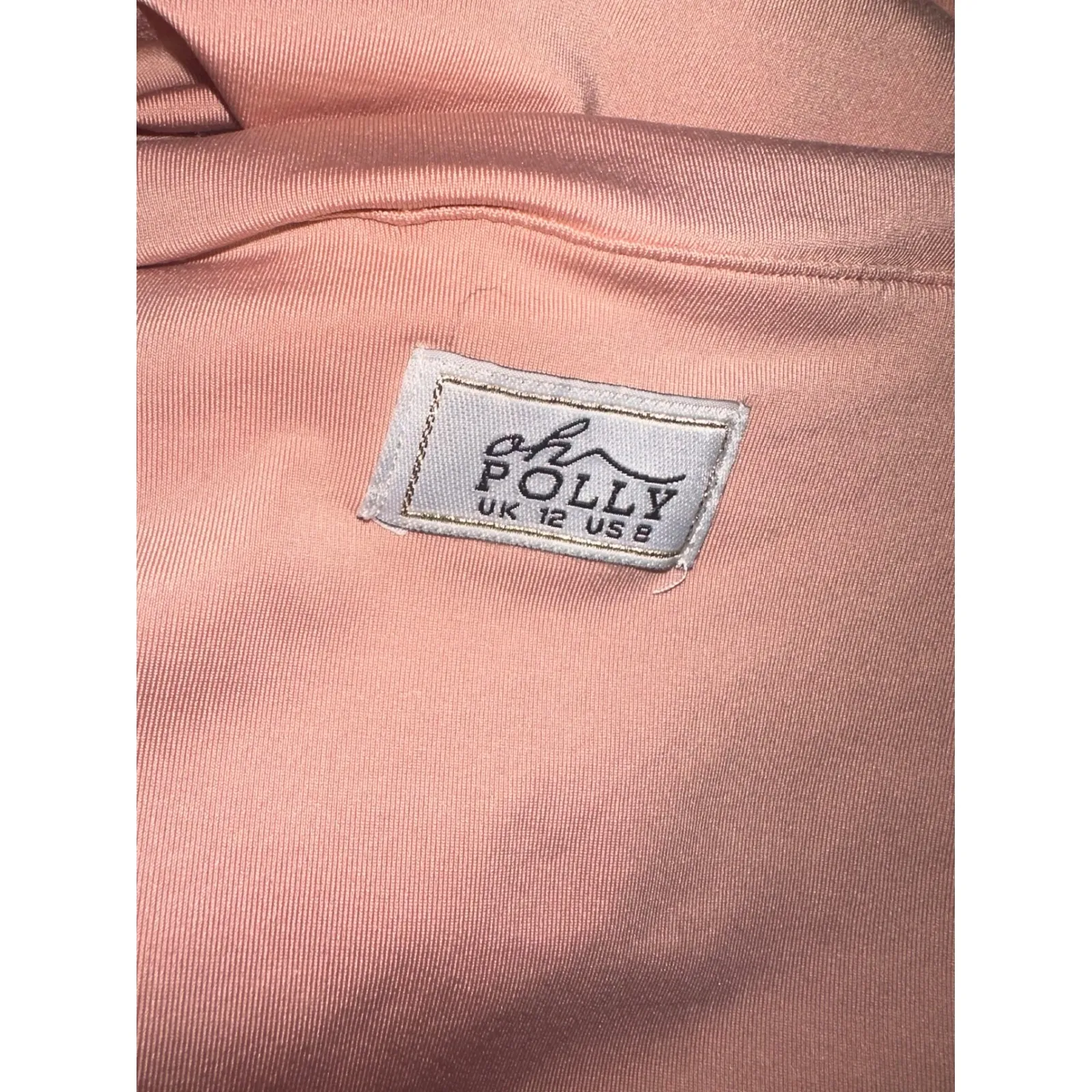 Oh Polly Womens One Shoulder Ruched Bodycon‎ Midi Dress Pink UK 12 US 8 - Image 5