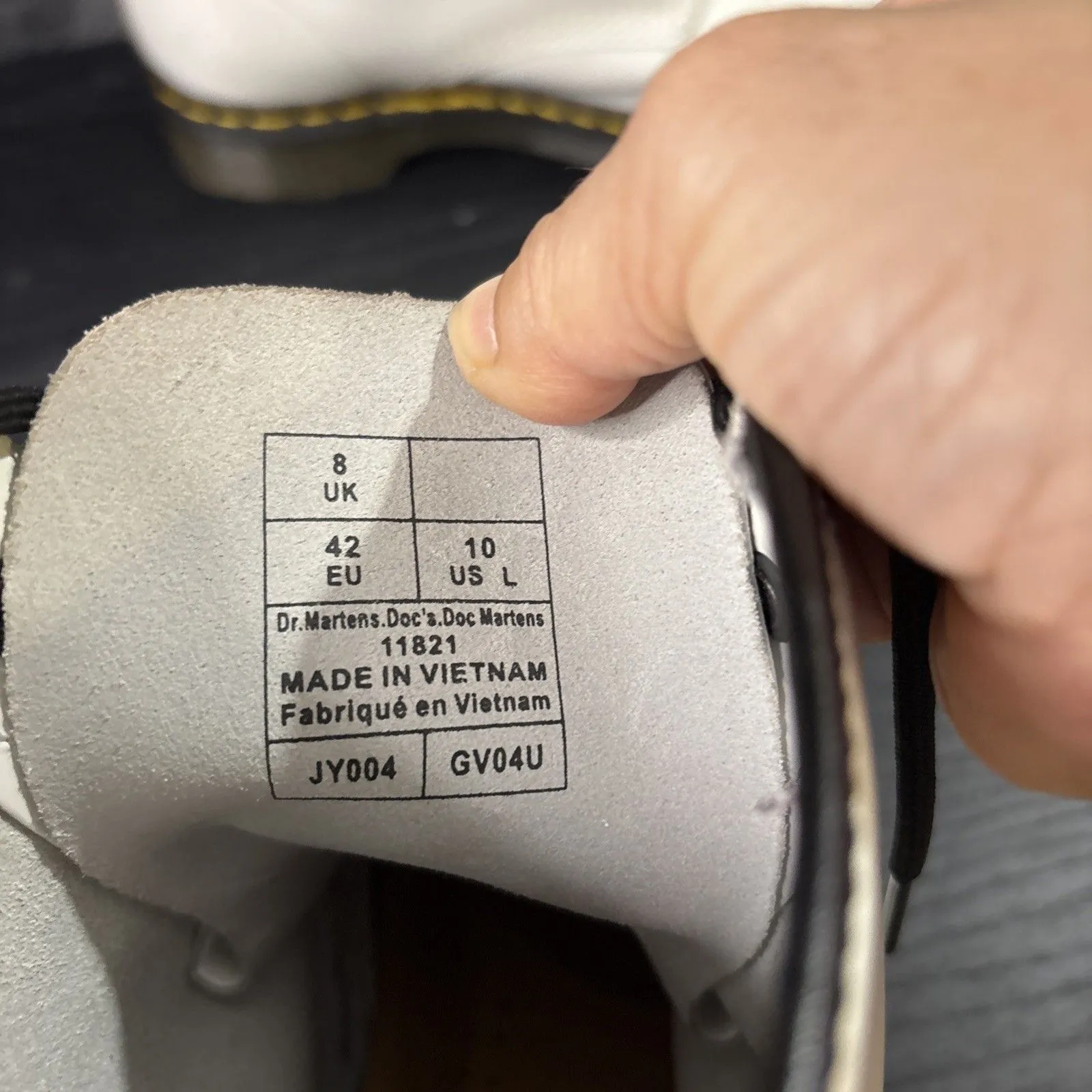 Dr. Martín Luana White Leather Boot Sz 10 - Image 14