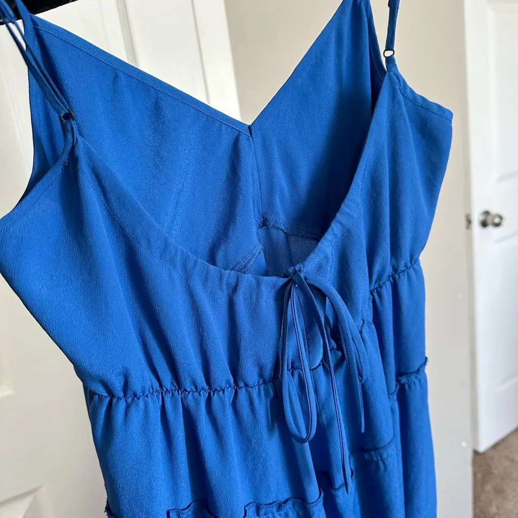 BCBGMaxAzria Summer Beach Tier Maxi Dress Royal Blue - Image 6