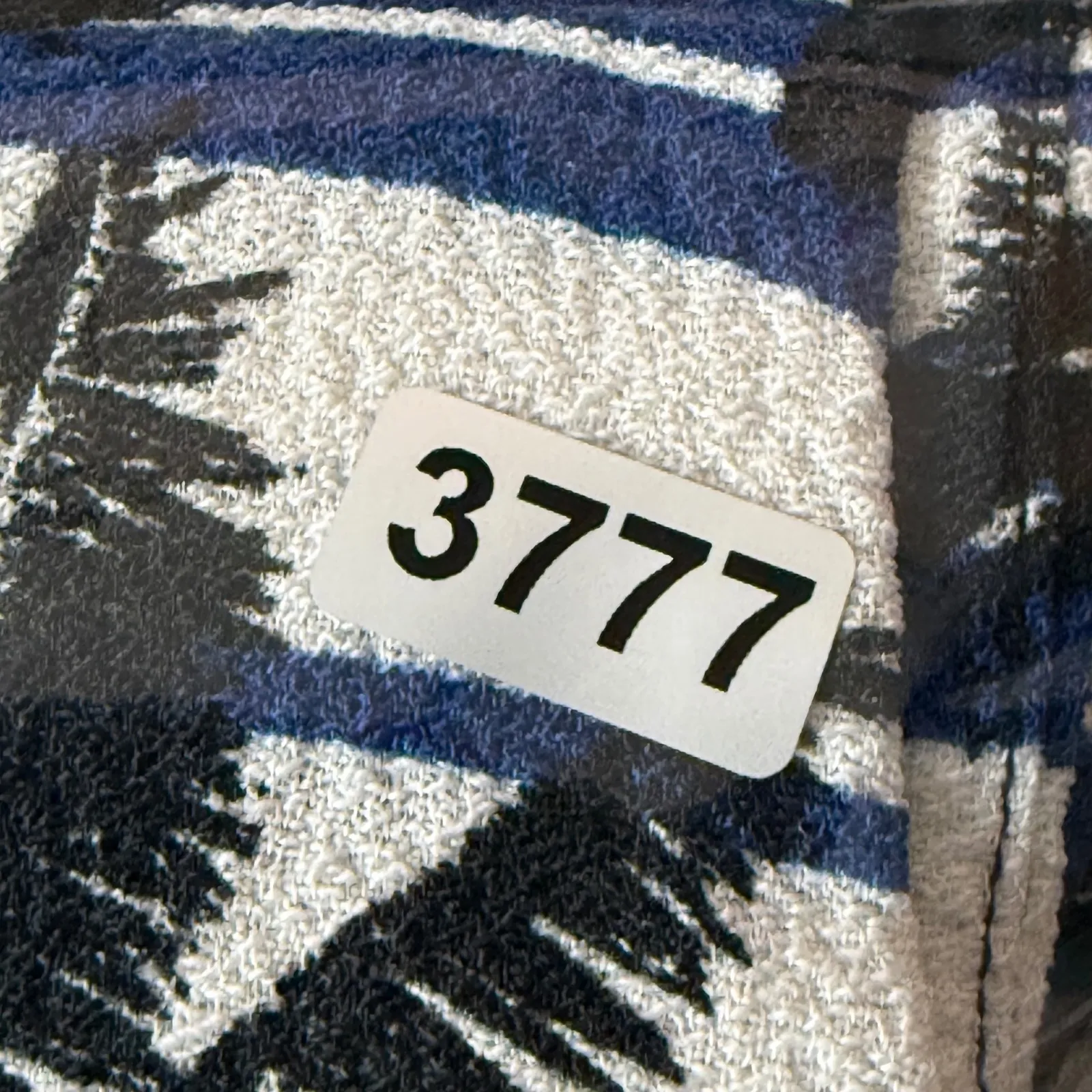 L'AGENCE Fit &‎ Flare Dress Palm Print Sleeveless V-Neck Blue White Size 6 - Image 12