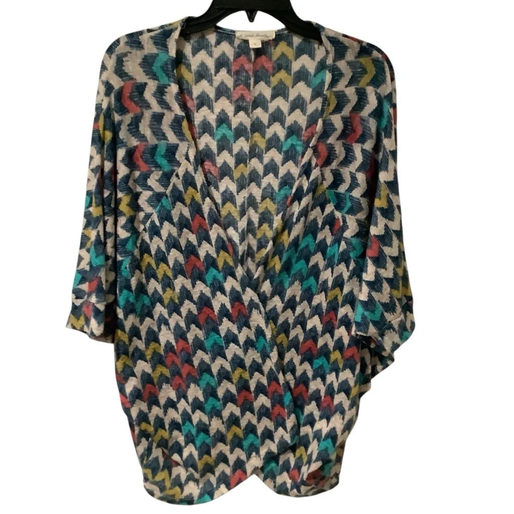 Painted Threads Women’s Lightweight Multicolor Chevron Cardigan Size S - Image 5
