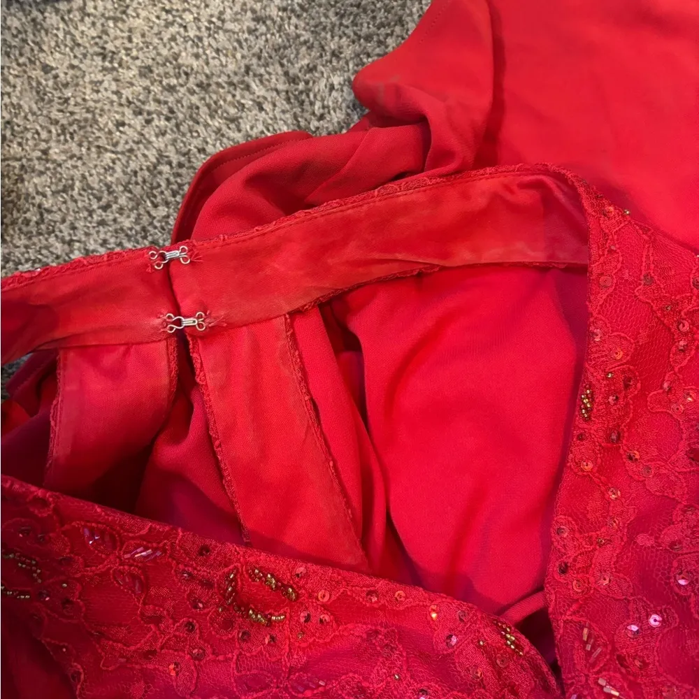 Niki Lavis Beaded Red Dress Size 4 - Image 5