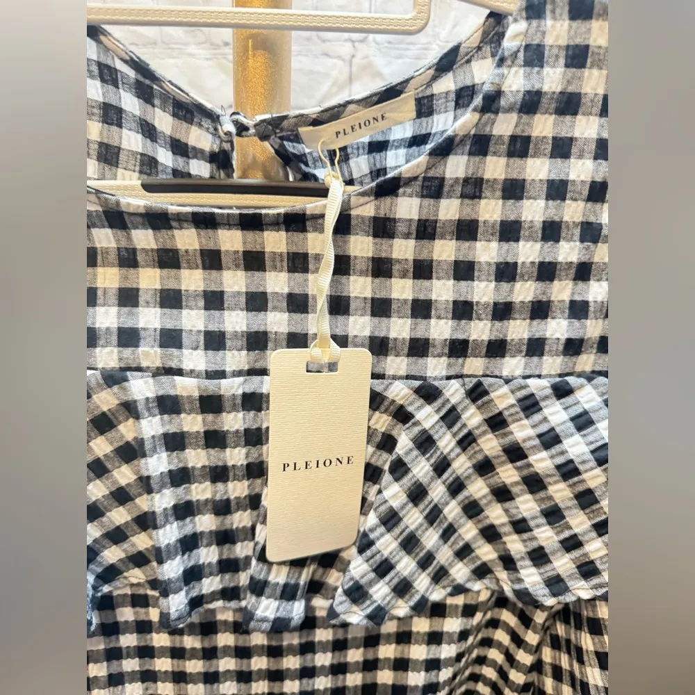 NWT Pleione Gingham Dress missing size tag sample size medium or large - Image 3