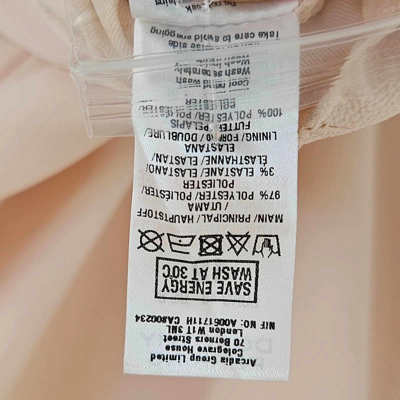 Dorothy Perkins Blush Embellished Shift Dress | Flutter Sleeve | US 8 - Image 6