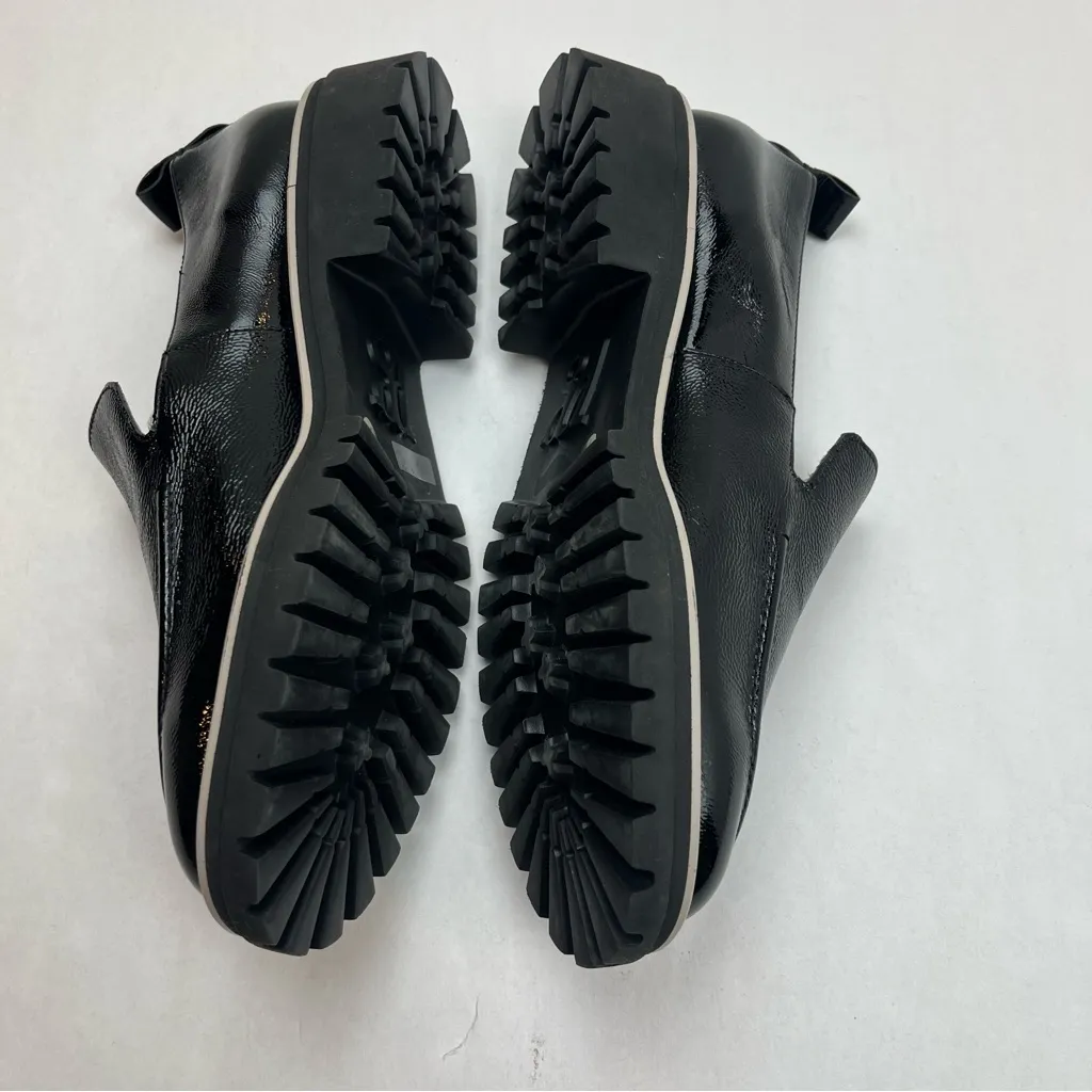 Paul Green Naomi‎ Platform Loafer Black Crinkled Patent US Size 9.5 Preppy NEW - Image 3