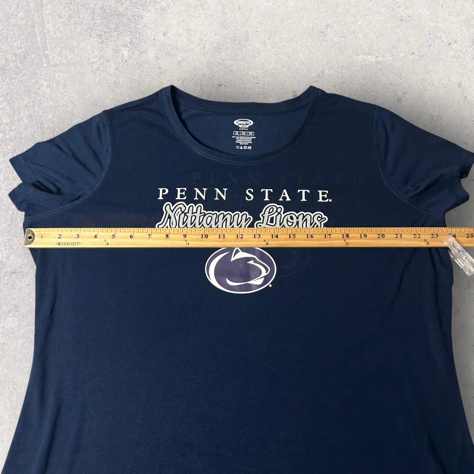 New Penn State Nittany Lions Sleep Shirt Womens 3XL Blue Concepts Sport Top Tee - Image 6