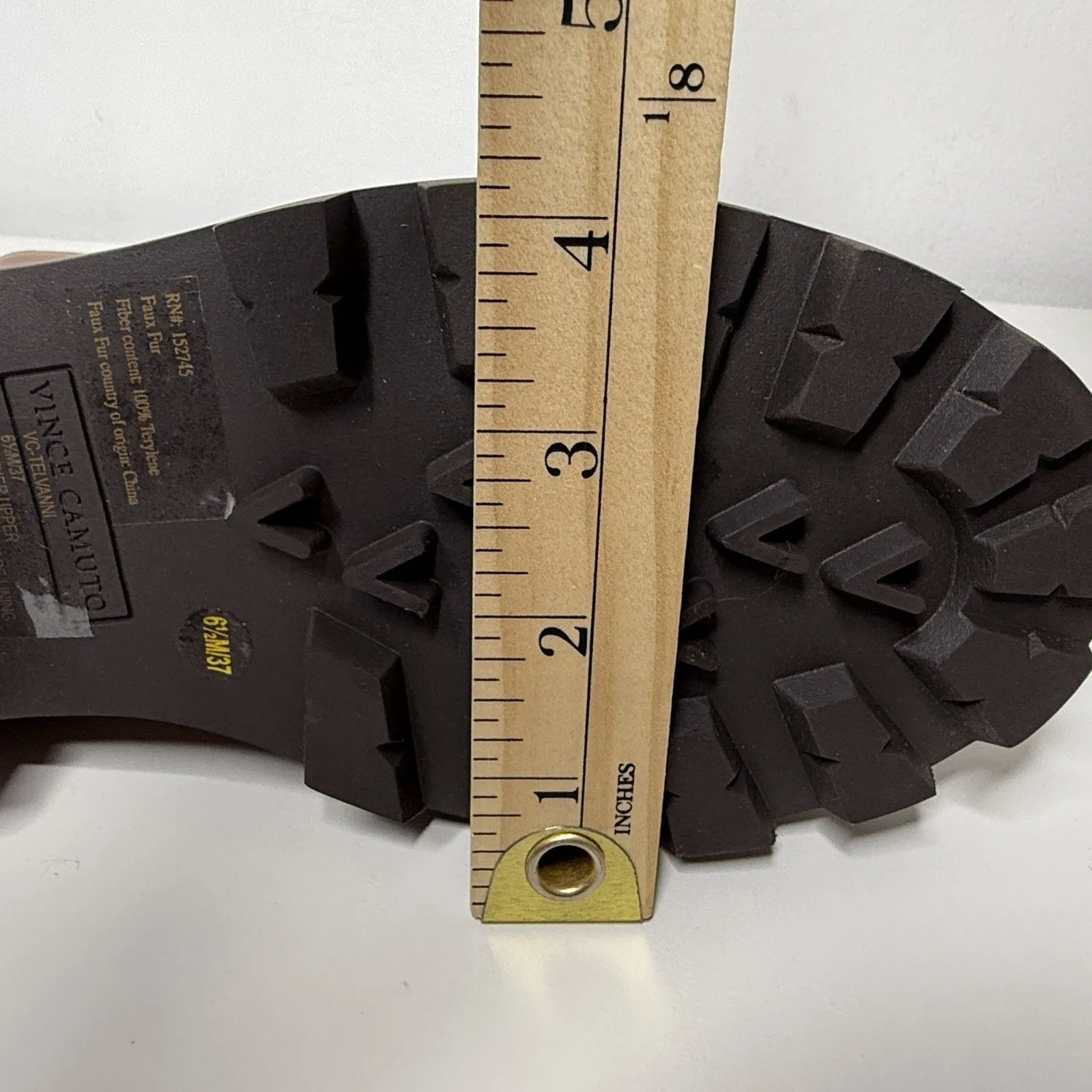 NWOB Vince Camuto Telvanni Round Toe Leather Warm Caramel Booties Boots Sz 6.5 - Image 9