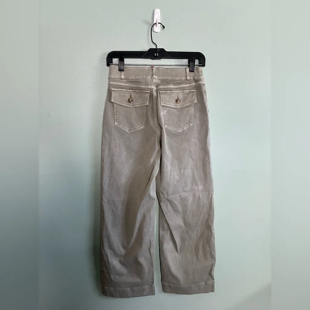 Womens SPANX Stretch Twill Wide Leg Cropped Pant Pale Pink And Green Bundle Sz S - Image 12