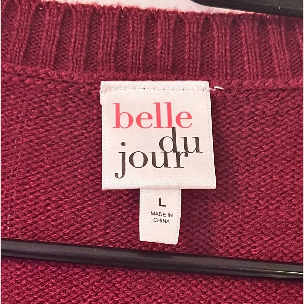 BELLE DU JOUR Juniors Sleeveless Plaid Sweater Vest - Image 7