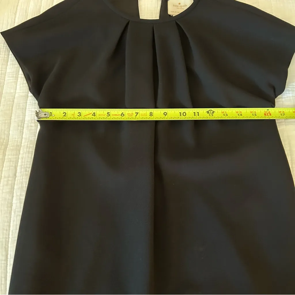 Kate Spade Cap Sleeve Crepe Dress in Las Vegas Black. Size 00. - Image 12