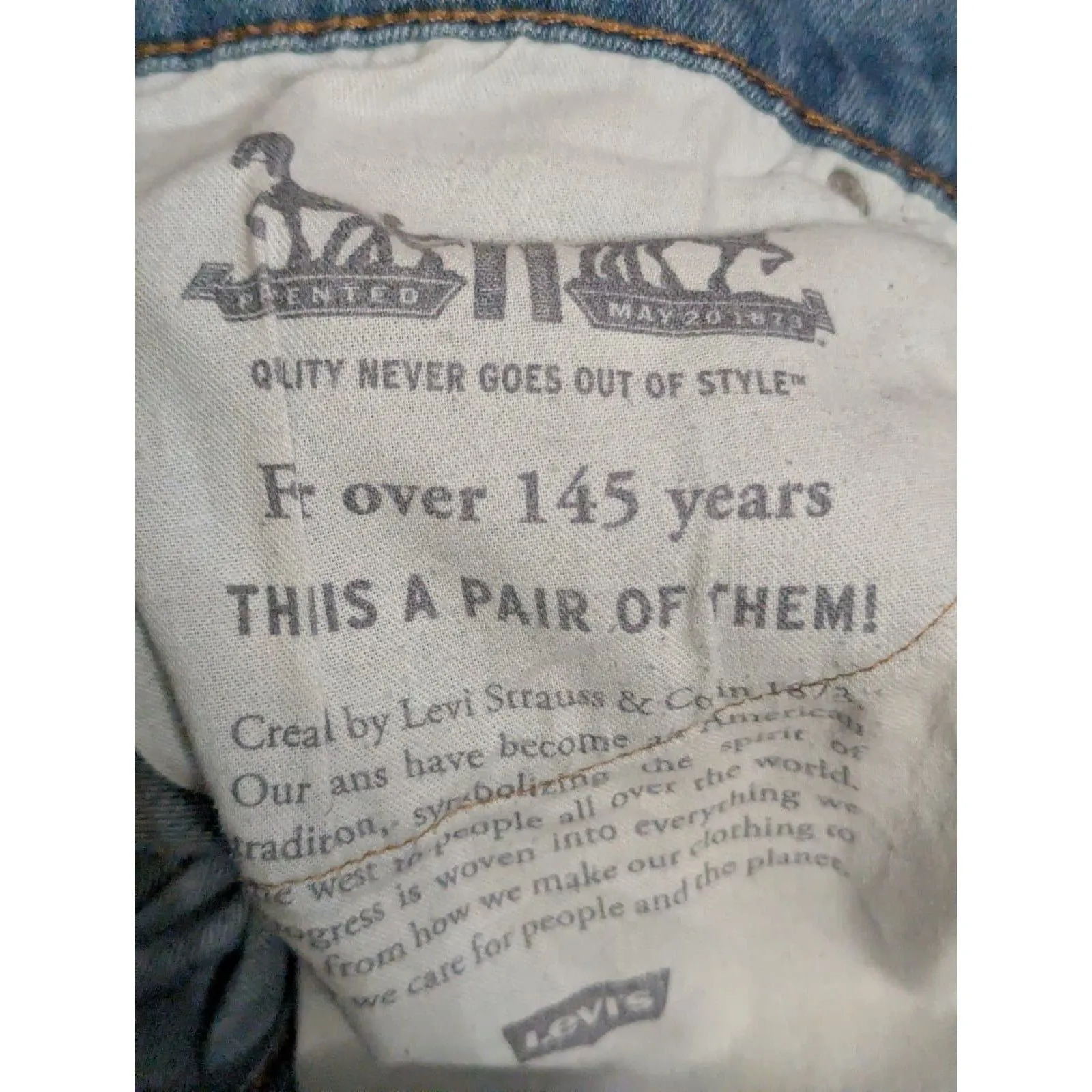 Levi’s 527 Slim Bootcut Jeans Light Wash Denim Western Grunge Y2K Style - Image 4