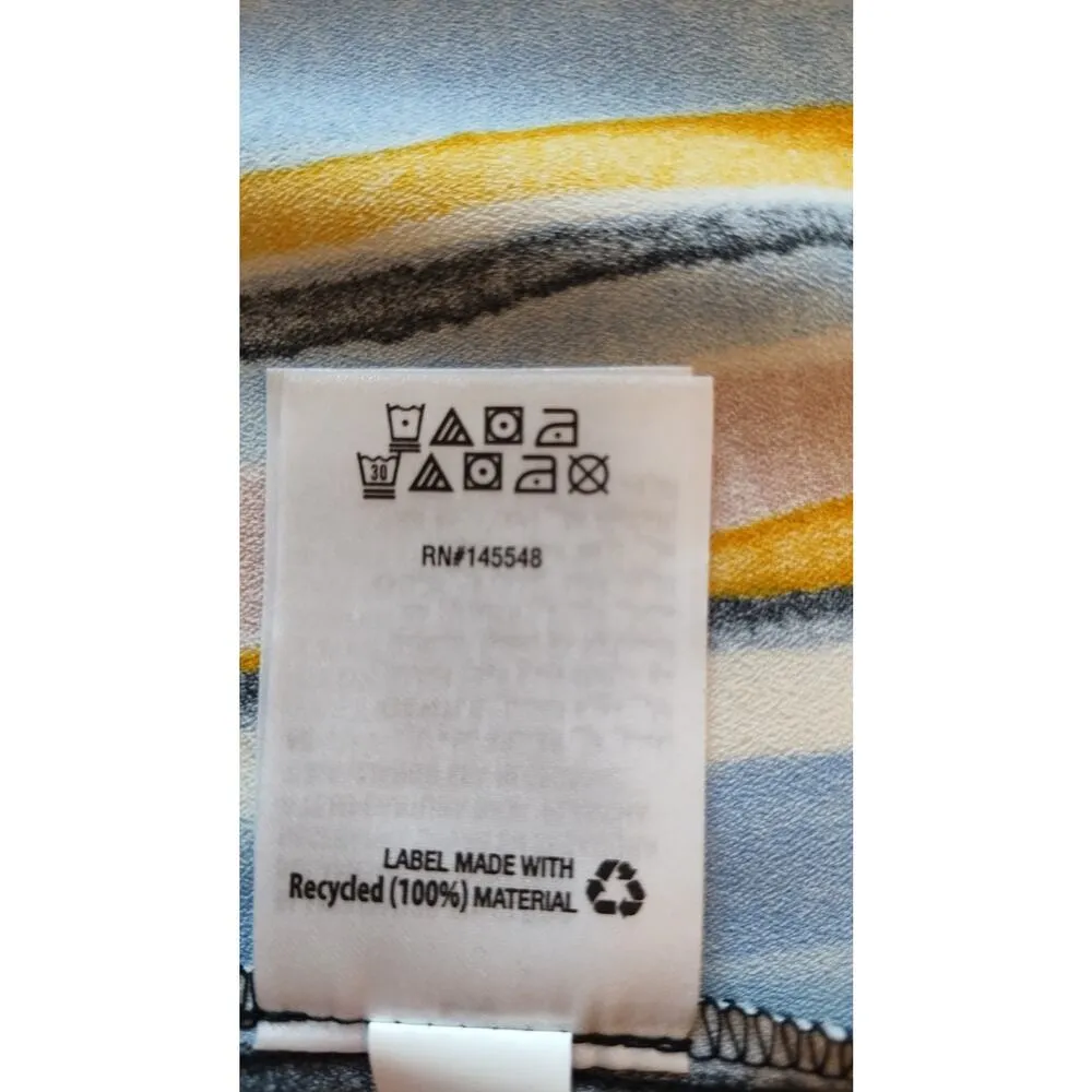 NTW Bar III tricolor striped Off-the-Shoulder Tie Sleeve Dress Size Large - Image 9