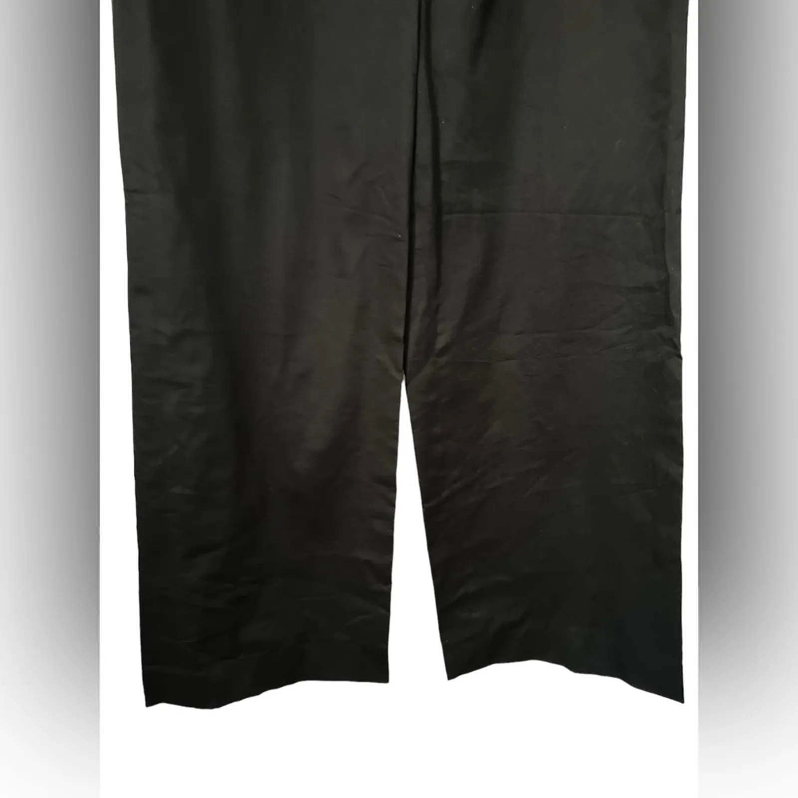 Lauren Ralph Lauren Black Double Belted Cropped Wide Leg Pants Size 10P - Image 4