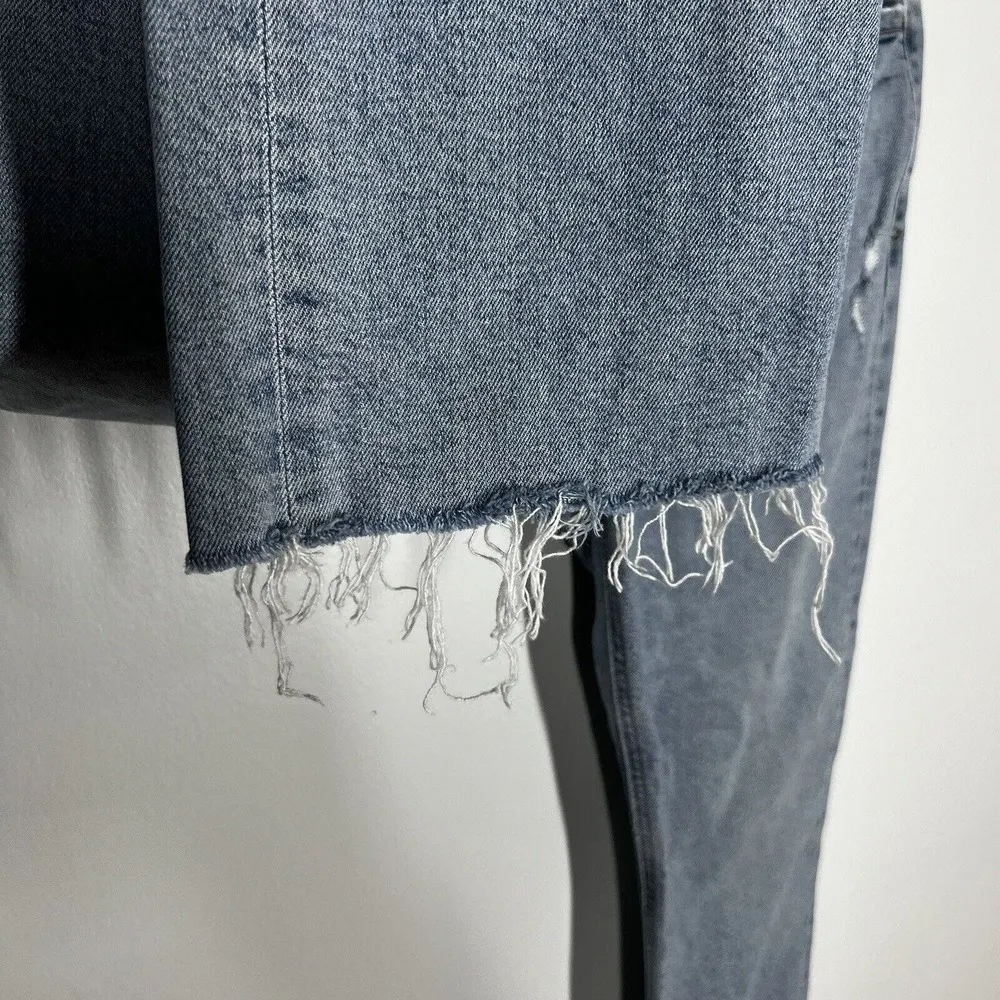 Citizens Of Humanity COH Sz 28 Isola Crop Boot Cut Jeans Raw Hem Button Fly - Image 6